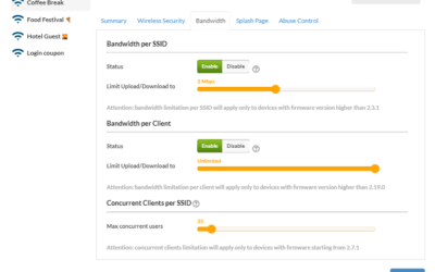 Bandwidth Control for your cloud-based WiFi