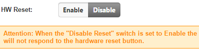 Disable hardware reset – No more Access Points reset by mistake!