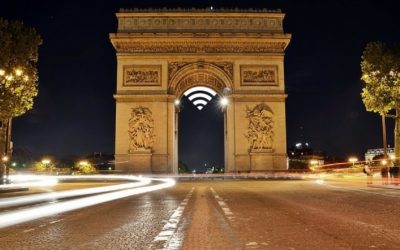 Free public Wi-Fi on Champs-Elysées